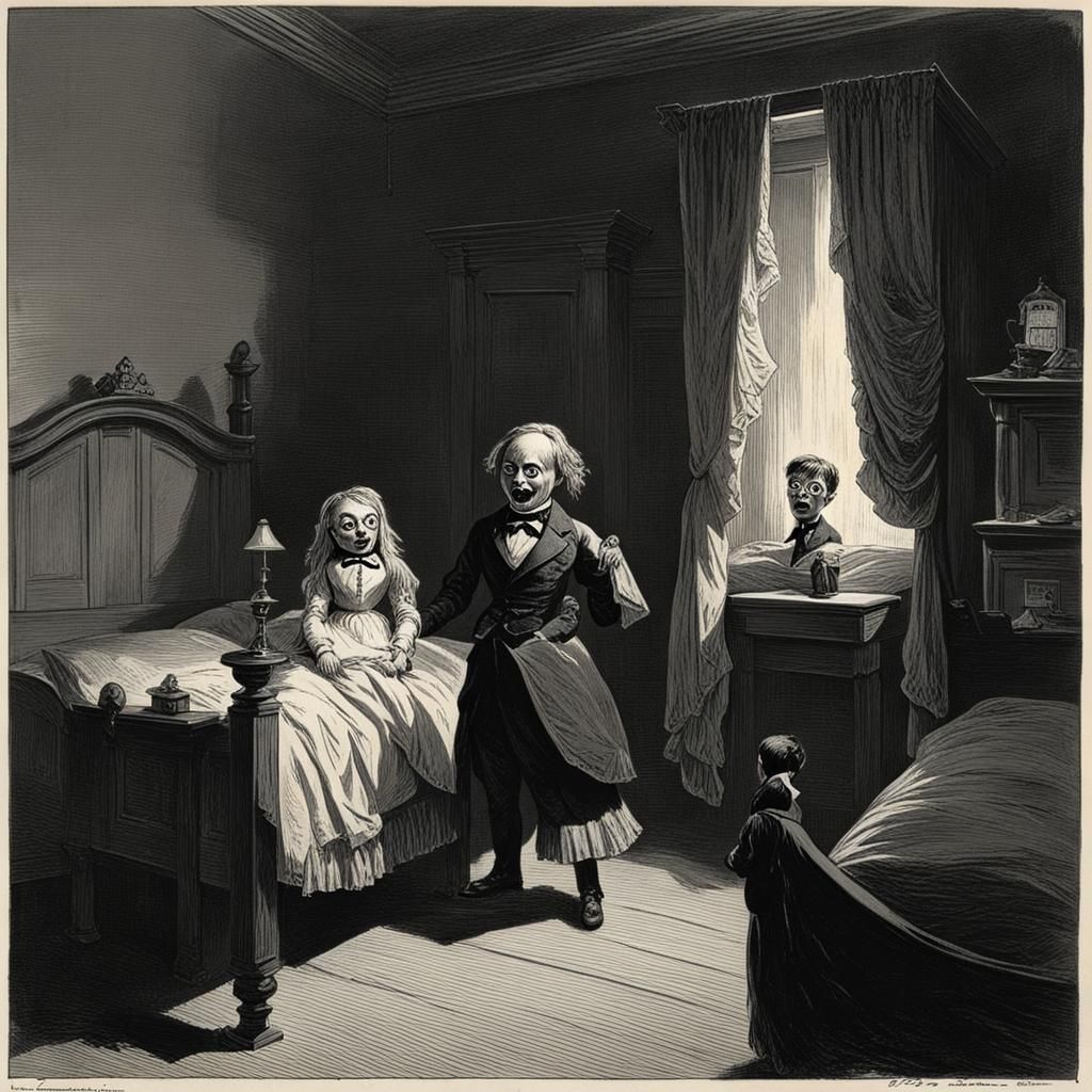 Evil Dummy in Girl's Room: A Horror Vision