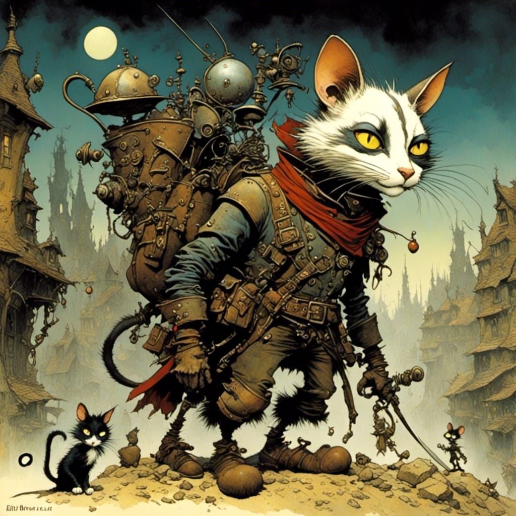 Epic Fantasy Cat and Mouse Masterpiece