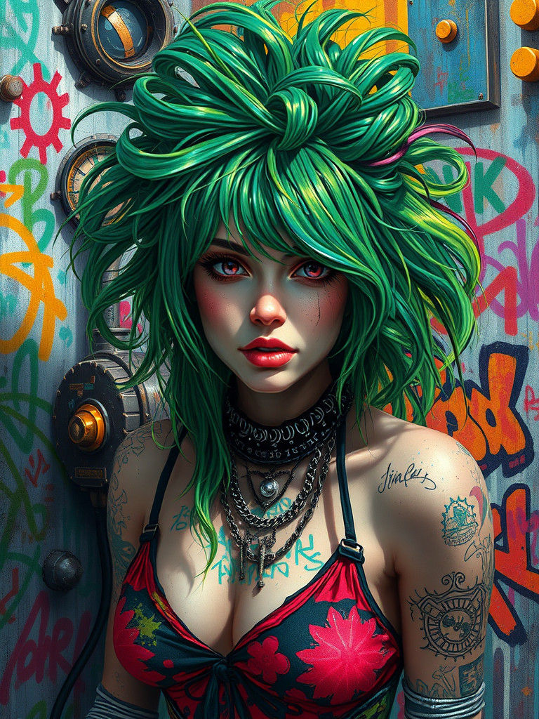 Polychromatic Steampunk Jinx in a Surreal World