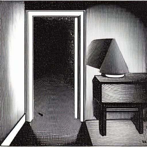 Dark Room in Graphic Novel Style