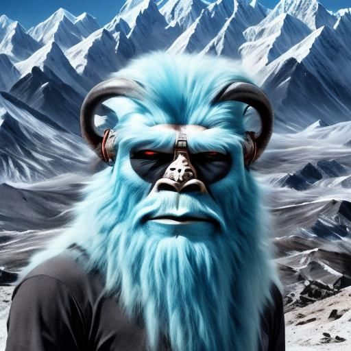 Vibrant Yeti in the Himalayas, Matte Painting