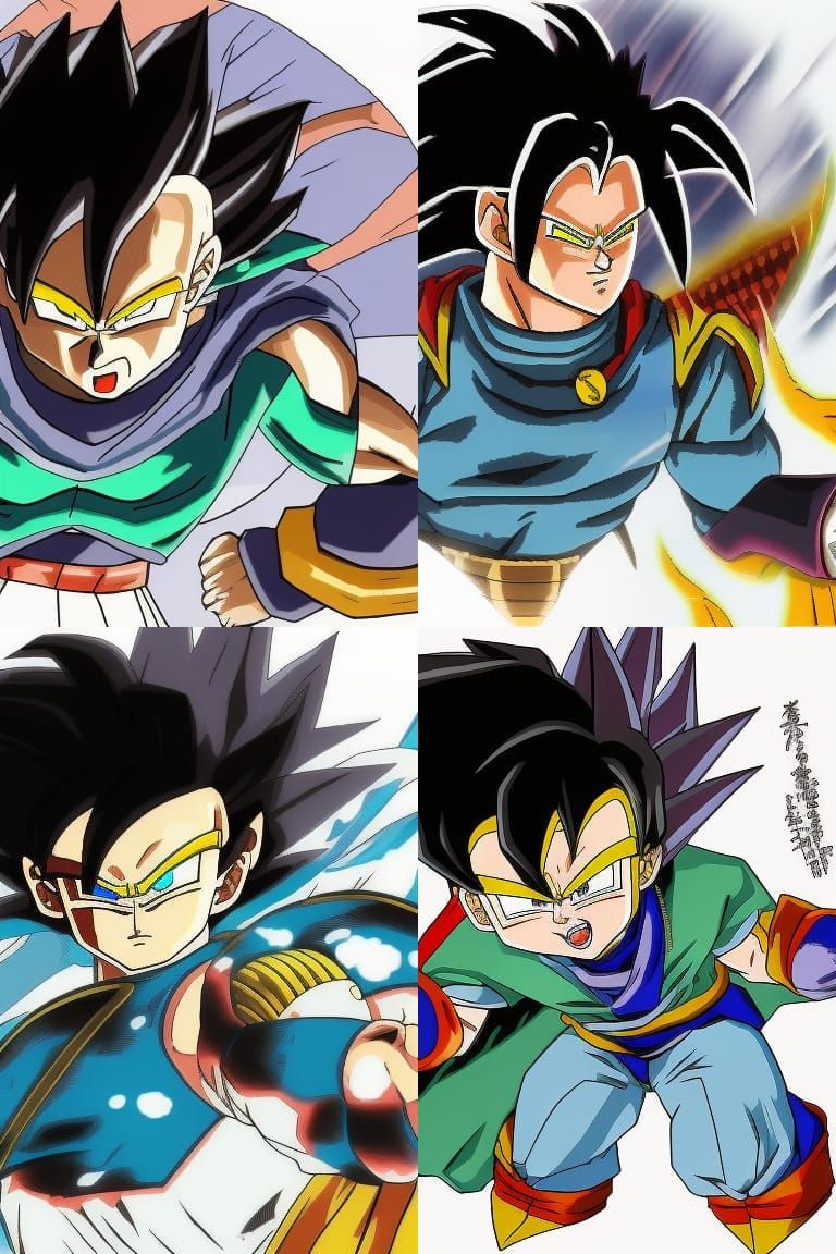 Knight Transformed as Super Saiyan Warrior