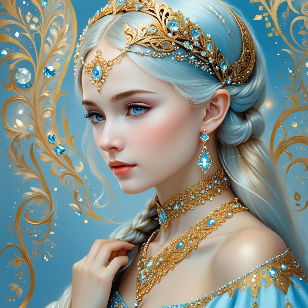 Russian Princess Portrait in Renaissance Style