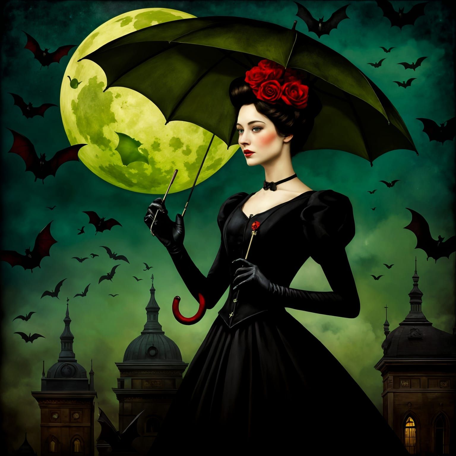 Mary Poppins as Vampire, Christian Schloe Art Style