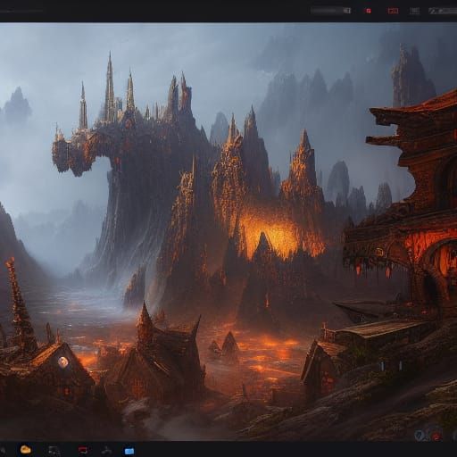 Detailed Black Friday Matte Painting in Deep Color