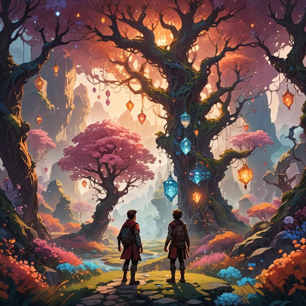 Berryland Adventurer in a High-Fantasy Landscape