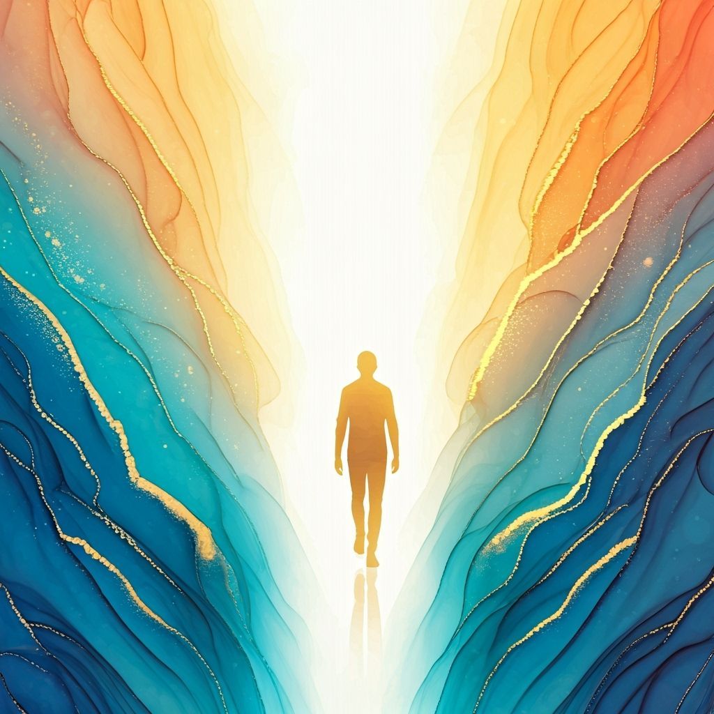 Radiant Figure in Alcohol Ink Style