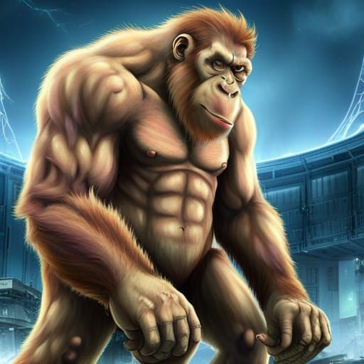 Mutated Ape Emerges from Damaged Nuclear Reactor