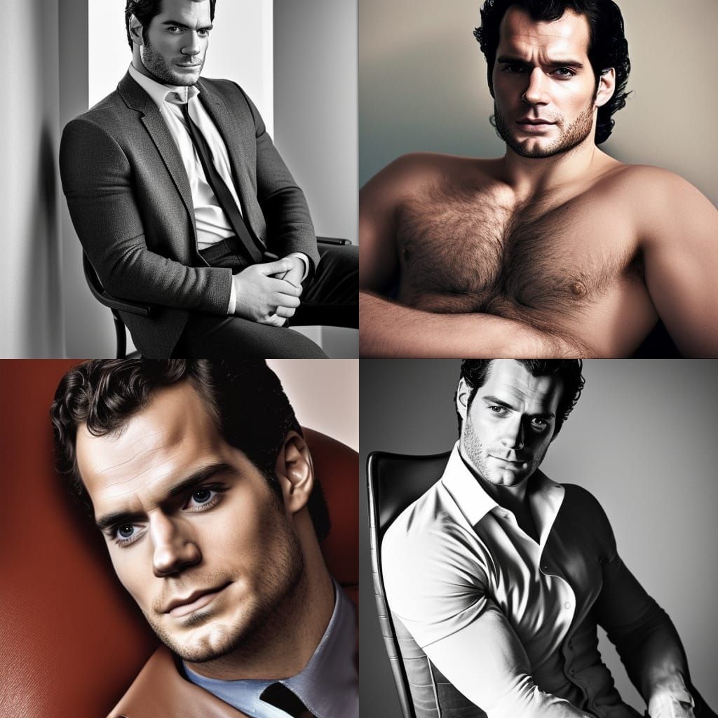 Attractive Man in Leather Chair Portrait