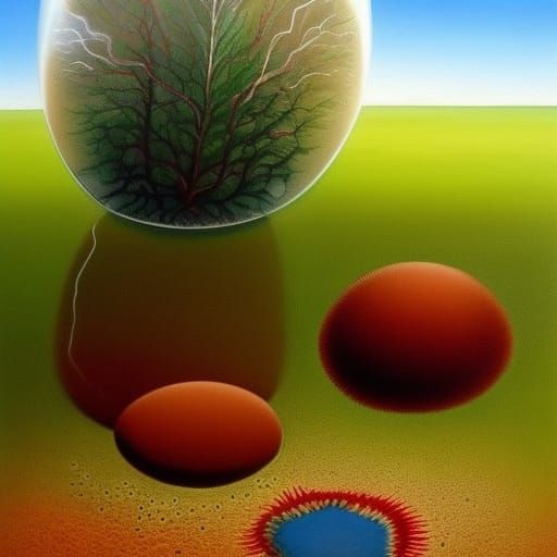 Microbiology: Abstract Expressionist Microbe Art in Triadic ...