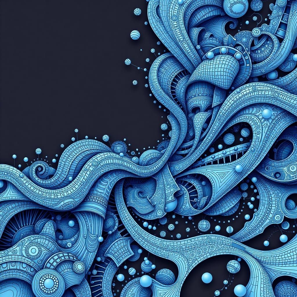 Abstract Fractal Wave Function Art