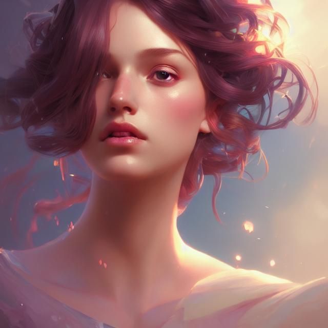 Hyperdetailed Portrait of a Beautiful Princess in Art Nouvea...