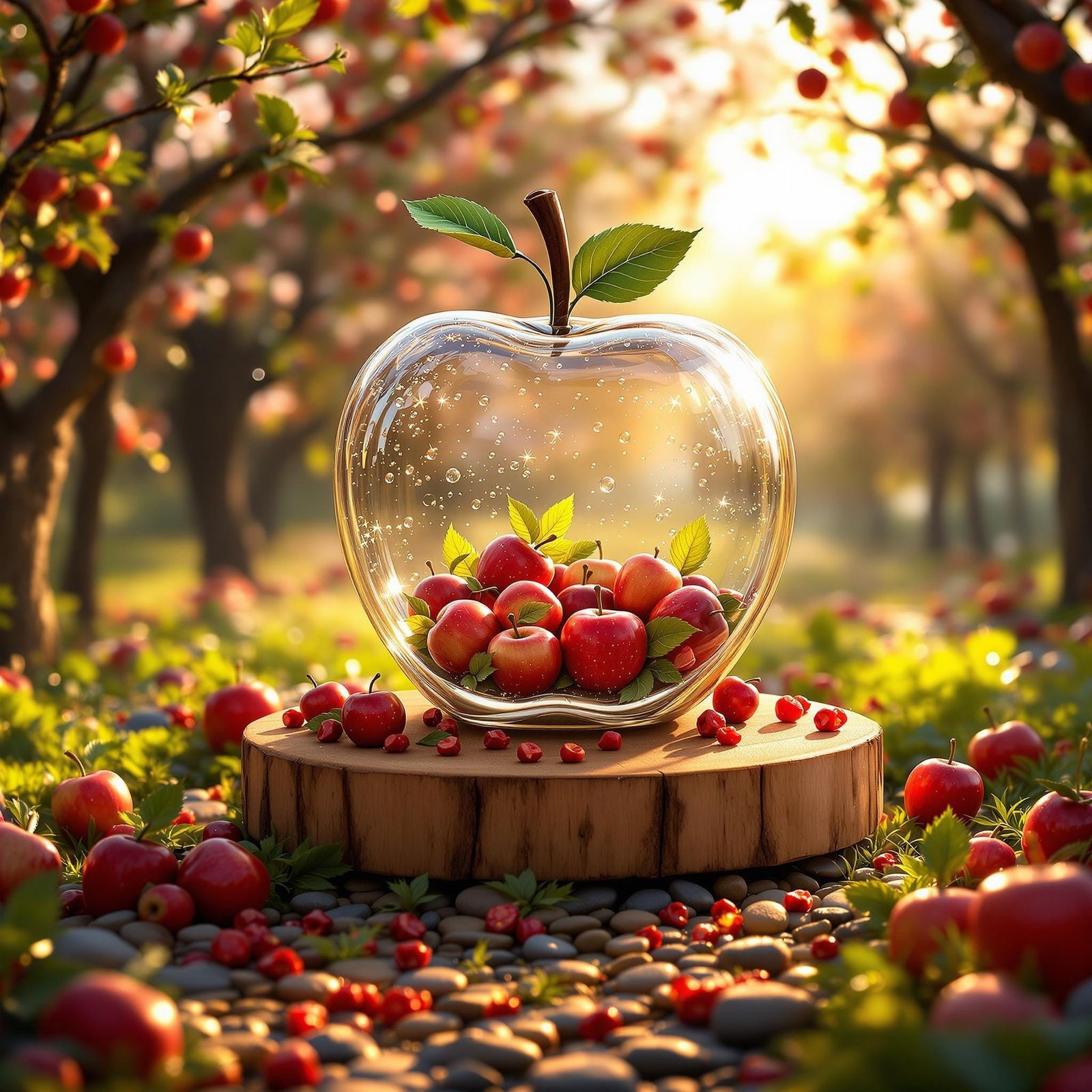 Magical Apple Vessel in Springtime Fantasy