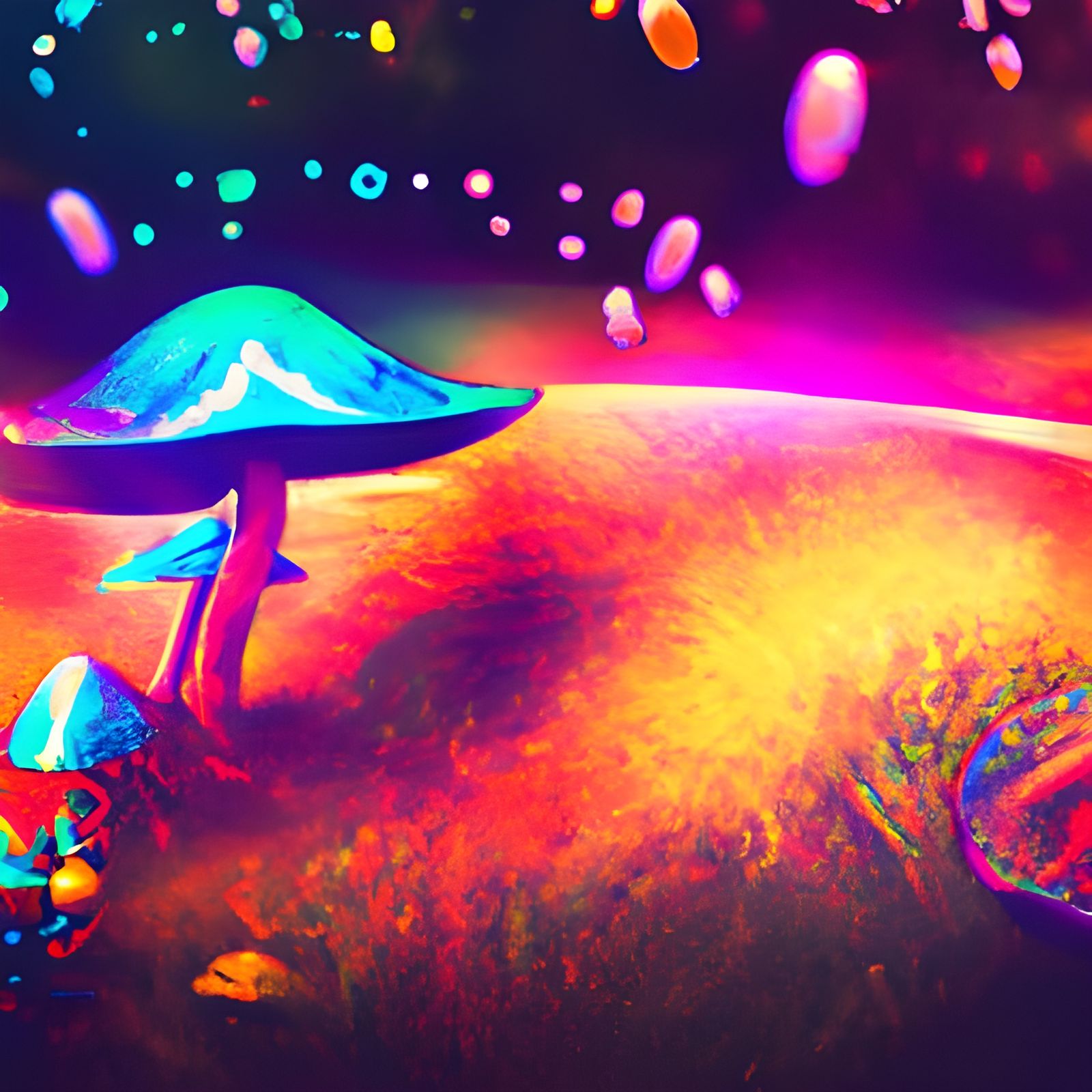 Psychedelic Mushroom Kingdom Portal to Conscience