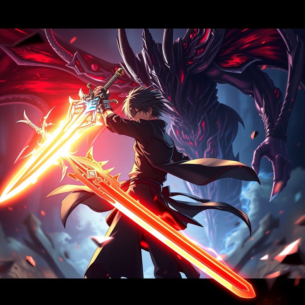 Ethereal Anime Swordsman Confronts the Demon Lord in Stunnin...