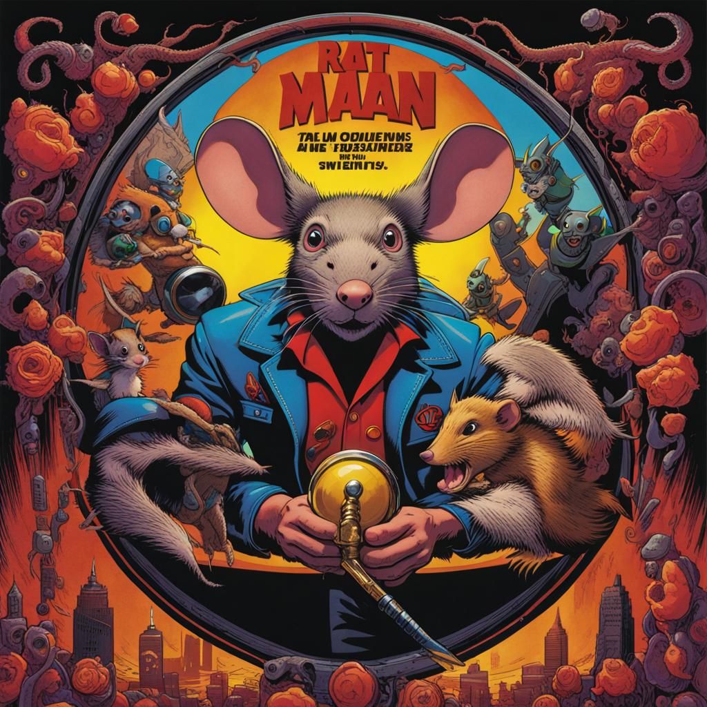 Surreal Rat-Man Generated by AI