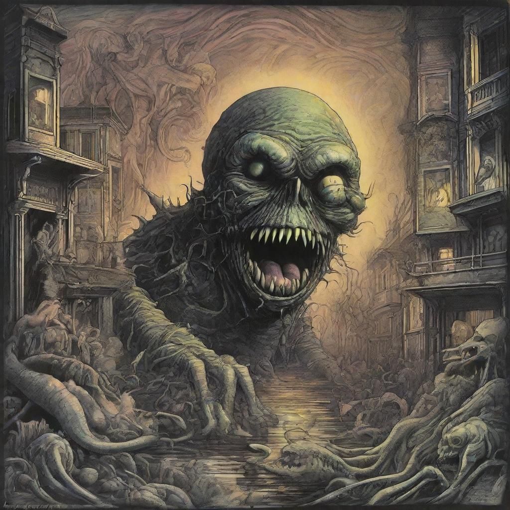 Little Shop of Horrors in Mixed Media Style