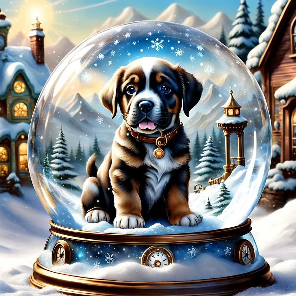 Puppy's Magical Snow Globe Adventure