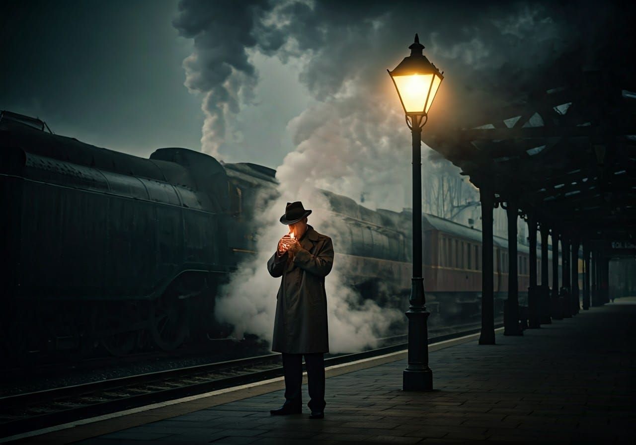 Gumshoe in Rainy Night Shadows