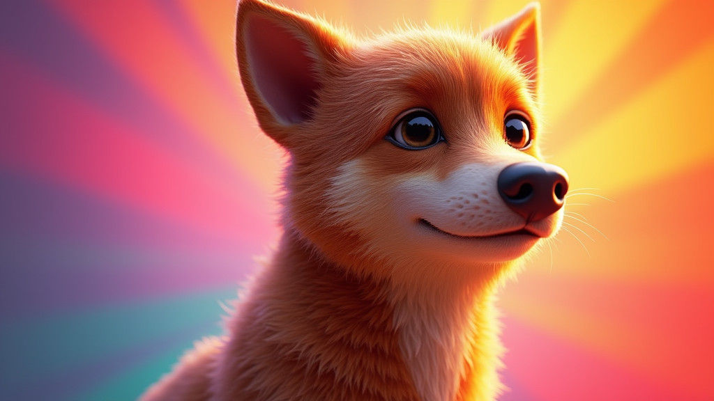 Hyperrealistic 3D Dog in Pixar Style