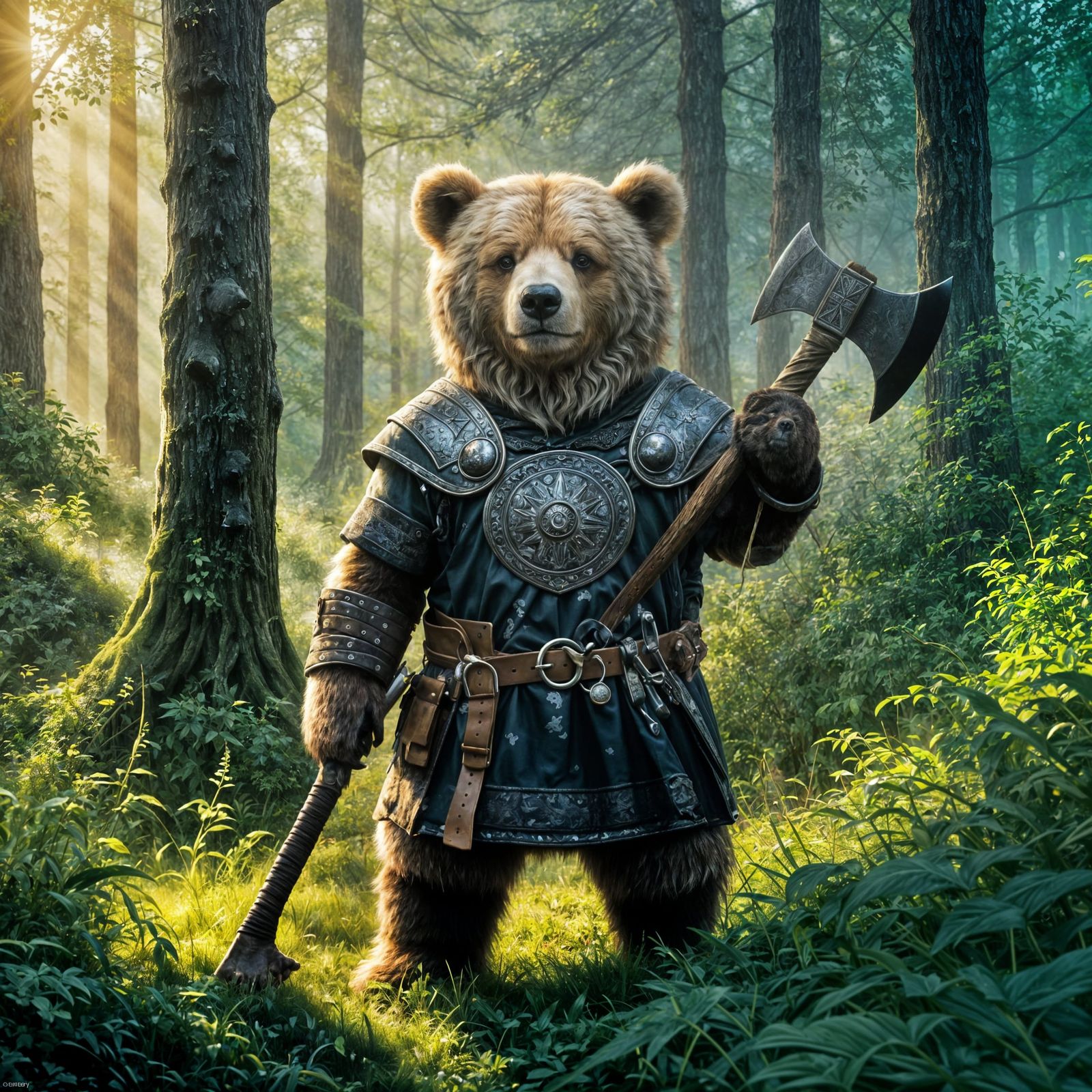 Teddybear Assassin's Creed Valhalla Oil Painting