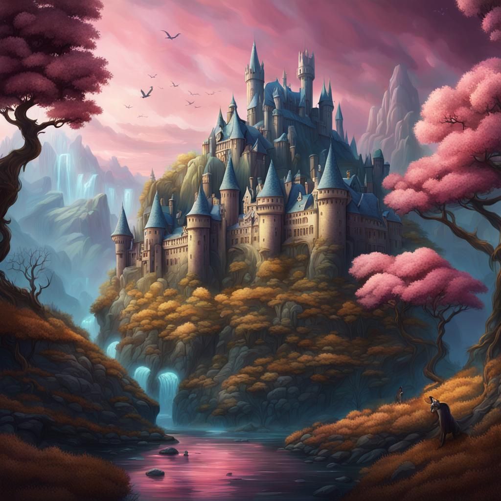 Whimsical Forest World of Flying Hufflepuffs