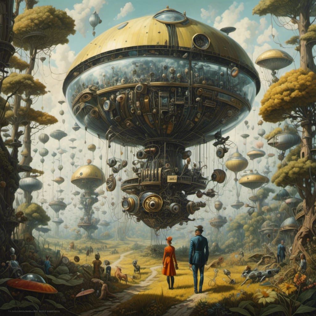 Dystopian Future: Cyborg Animals in Robotic Forest