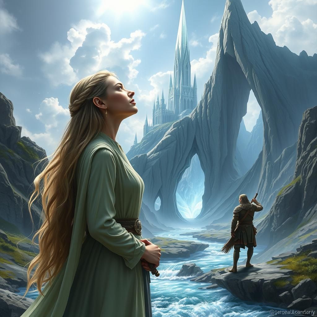 Arwen and Aragorn: Epic Fantasy Crystal World