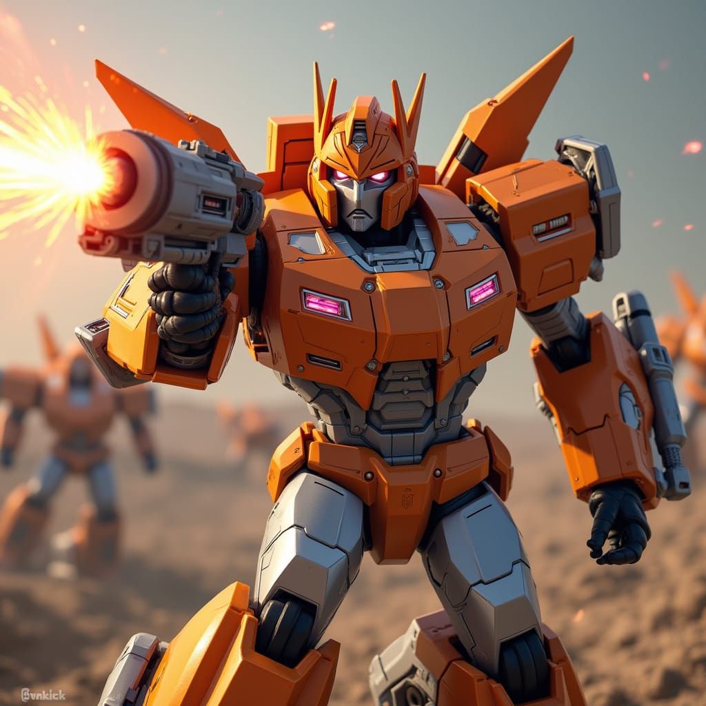 Decepticon Sunstorm in Laser Battle