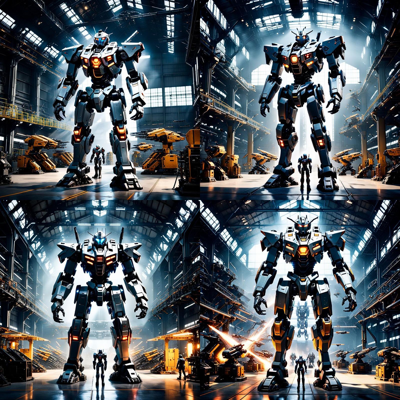 Towering Mecha Prepped for Battle: 3D Digital Art