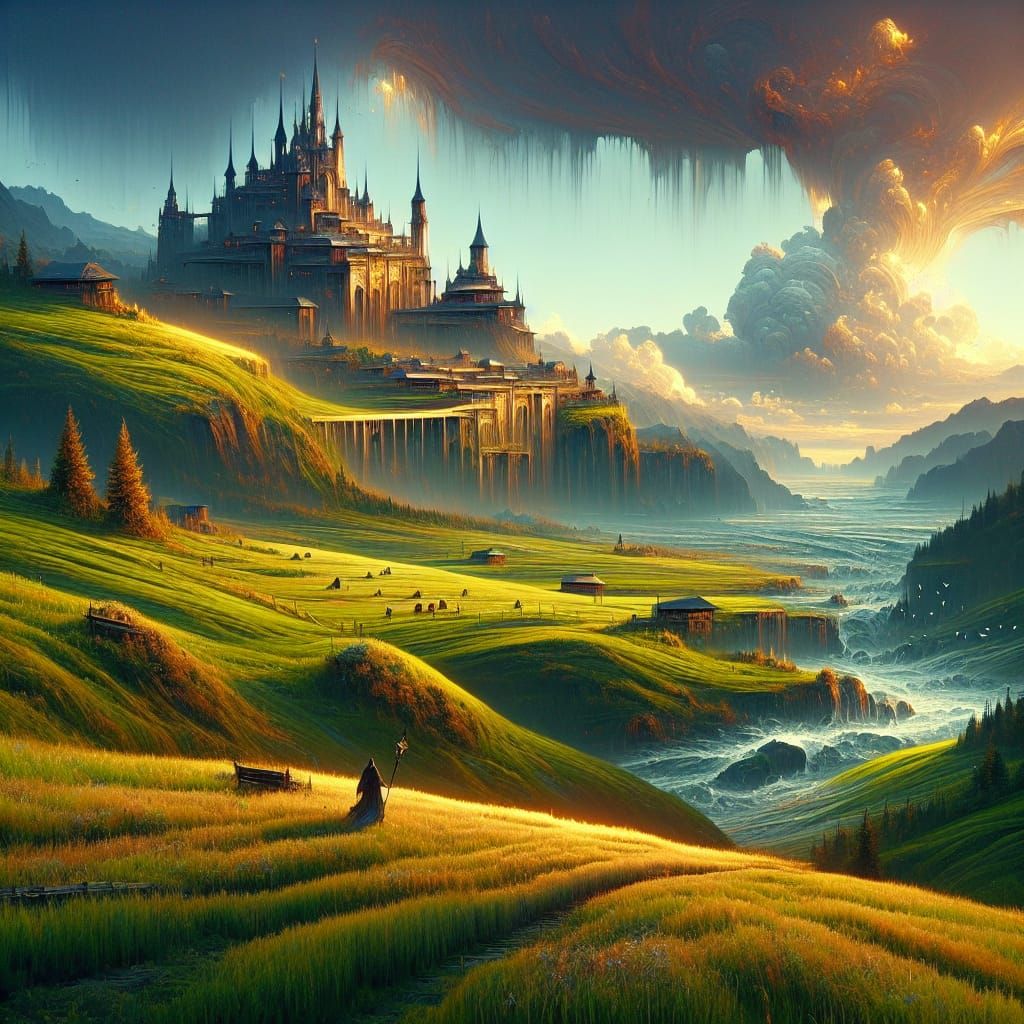 Fantastical Hillside Monasteries and Deluge Sea