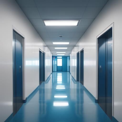 Futuristic Office Hallway Concept Art