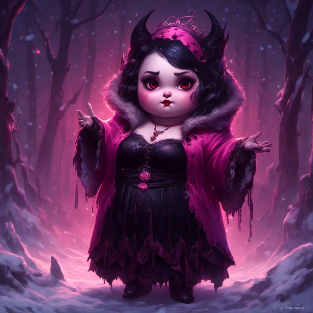 Chibi Vampire Girl in Macabre Anime Style