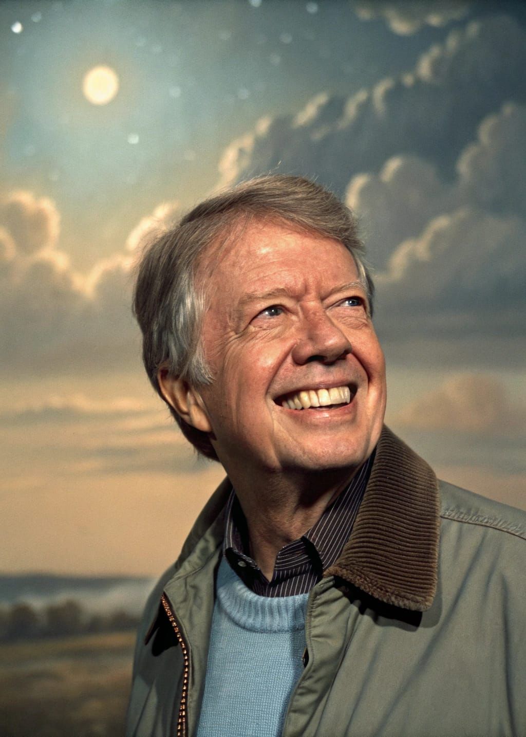 Jimmy Carter Smiles in Elysium, in Masterful Dutch Realism