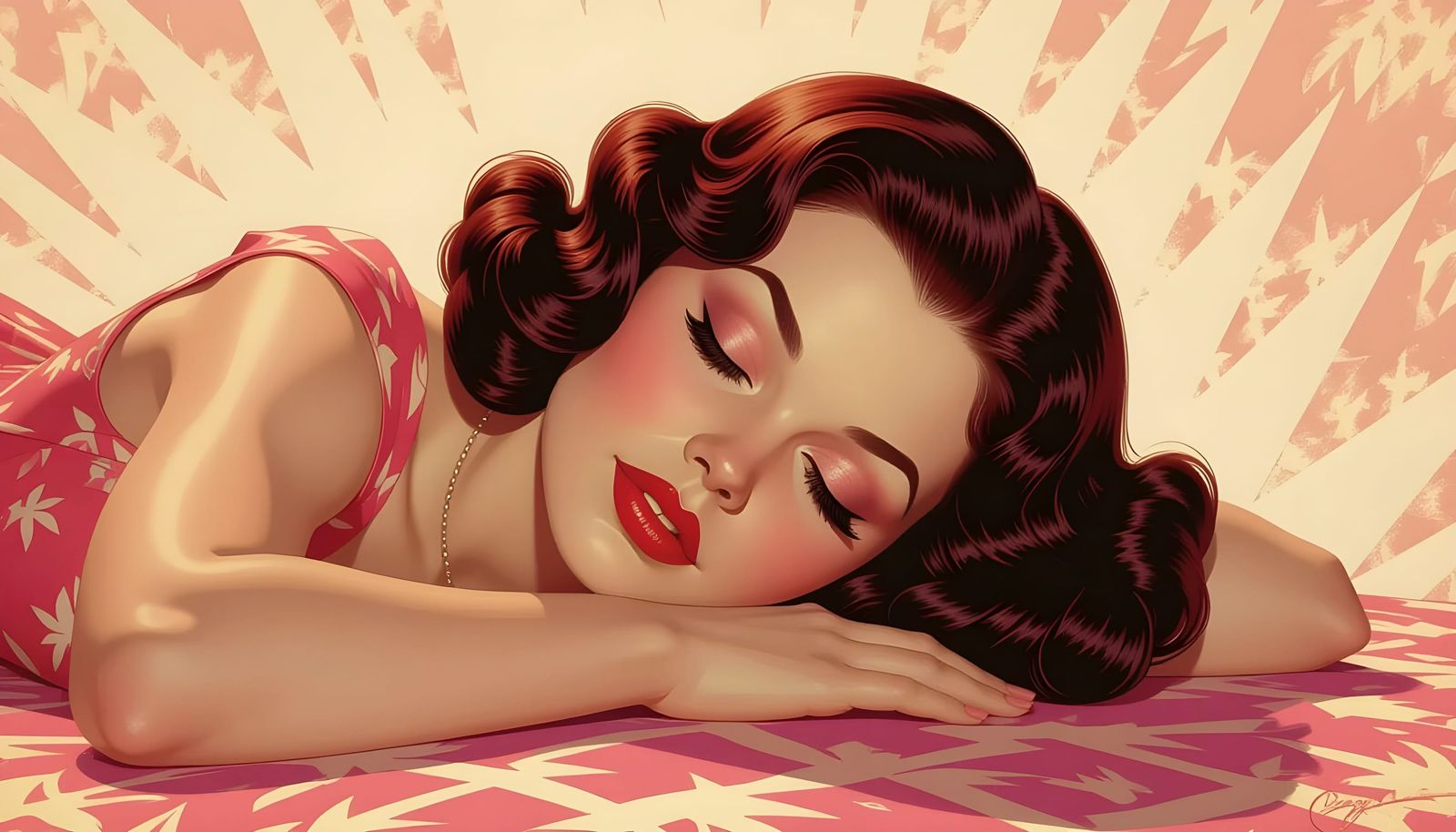 1940s Hollywood Actress in Hyperrealistic Portrait