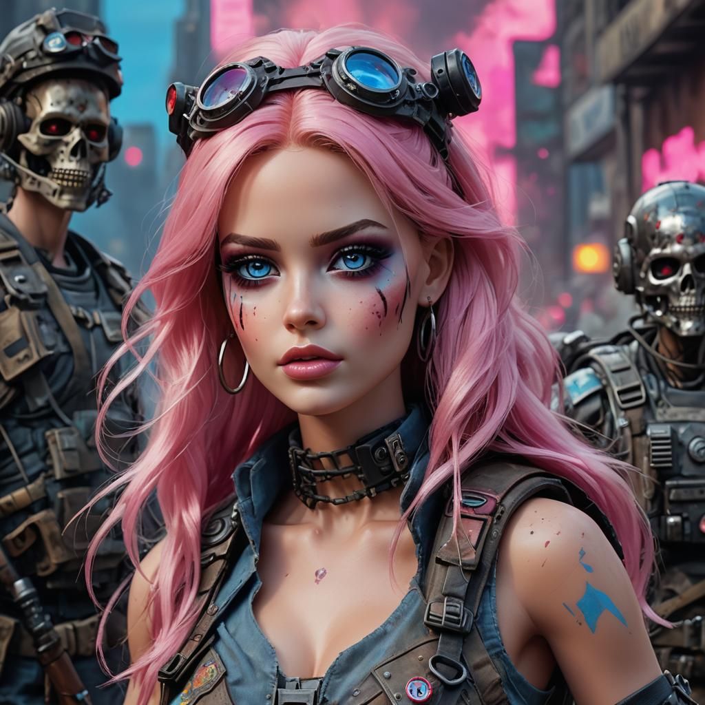 Post-Apocalyptic Killer Barbie Raider Portrait