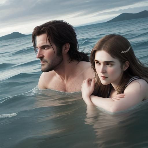 Bigby Wolf and Keira Swan in the Sea