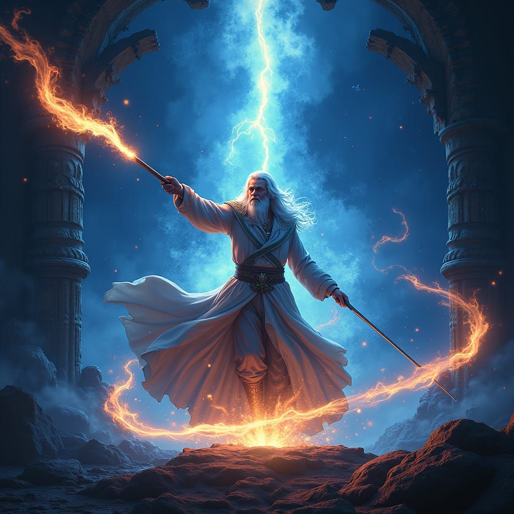 Epic Fantasy Film Poster: Gandalf and Sailor Moon Unite in M...