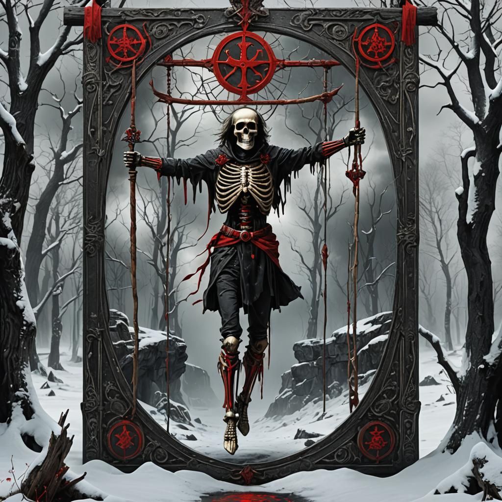 The Hanged Man Tarot Card in Esoteric Style