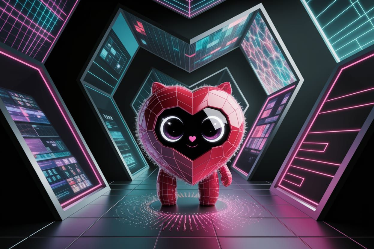 My Heart-Shaped Cyberpet-Thing Walks Me