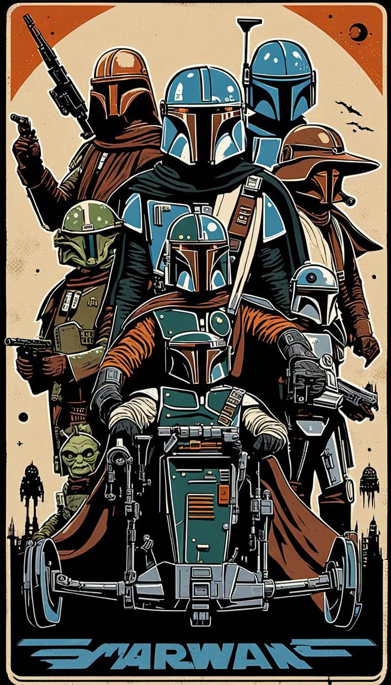 Star Wars Poster in 70s Style: Seeking Redemption