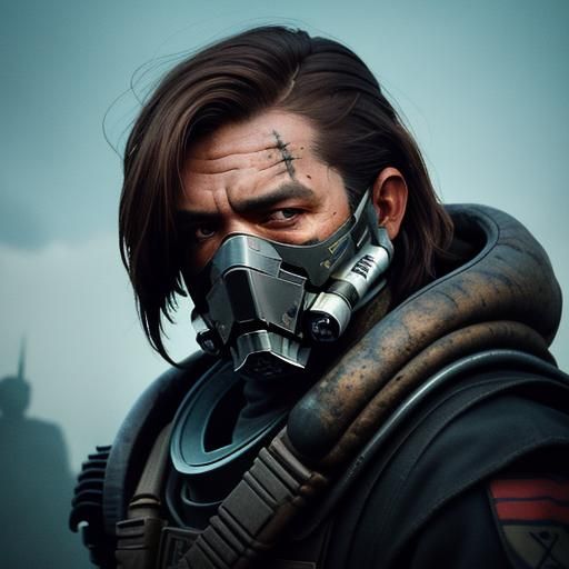 Star Wars Bounty Hunter with Scar and Rebreather