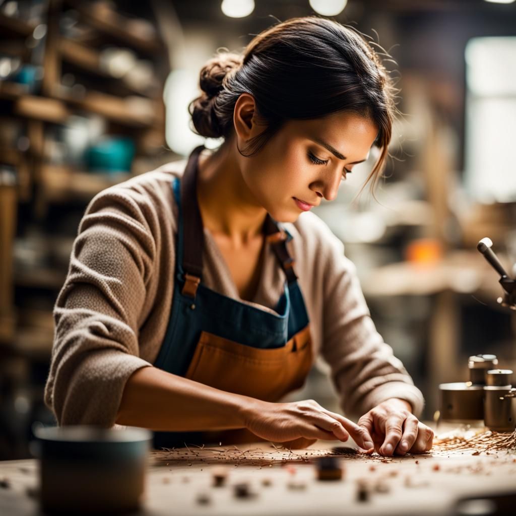 Craftswoman Portrait in Natural Lighting