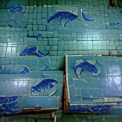 Oscanuwan Fish Market's Blue-Tiled Neptune Hall