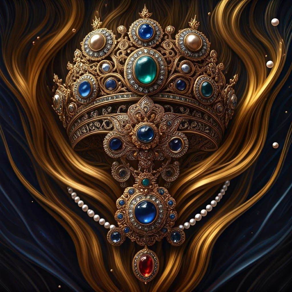 Majestic Crystal Crown in Ethereal Splendor