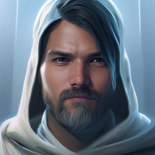 Star Wars Jedi Portrait in Art Nouveau Style