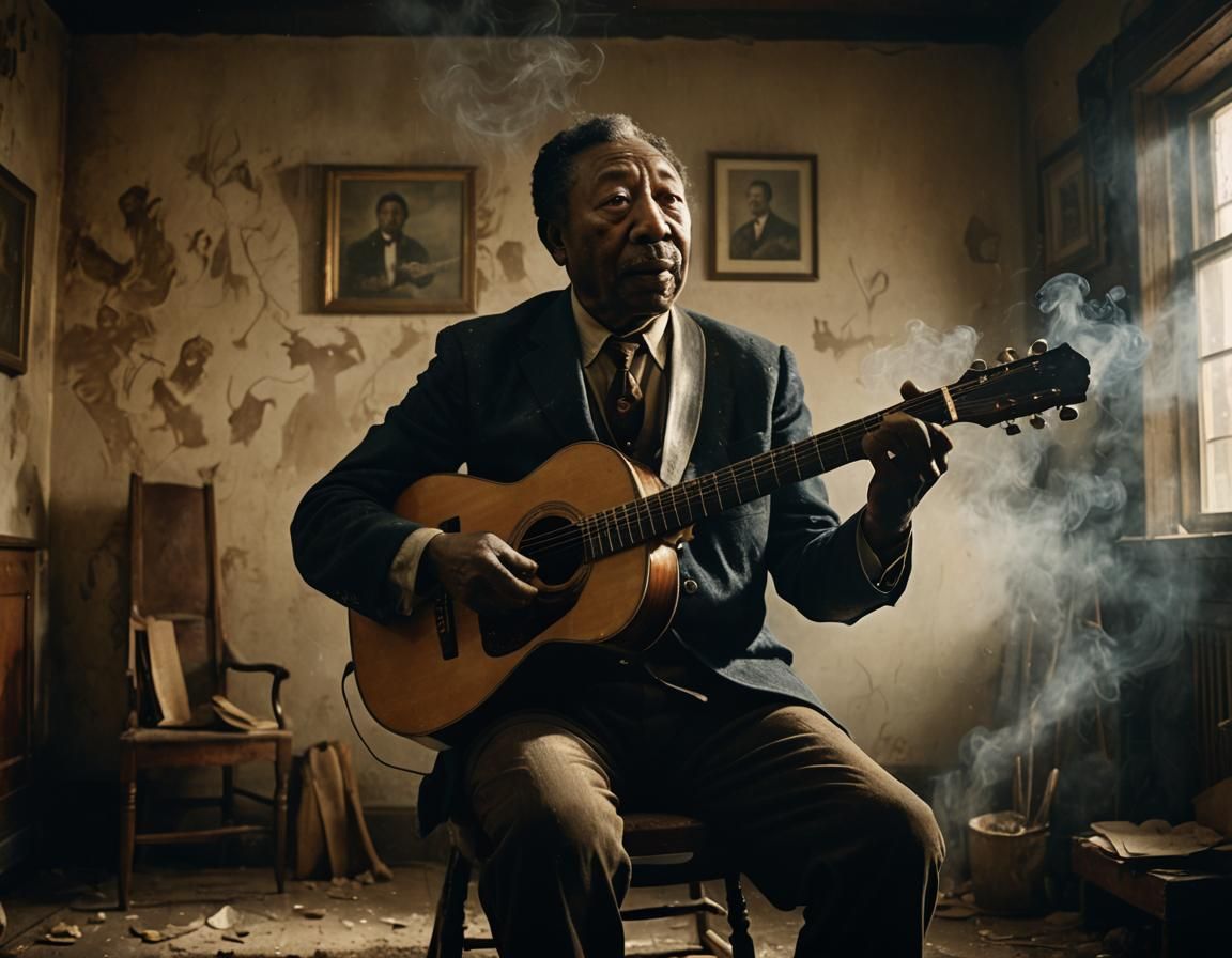 Magical Realism Portrait of Muddy Waters