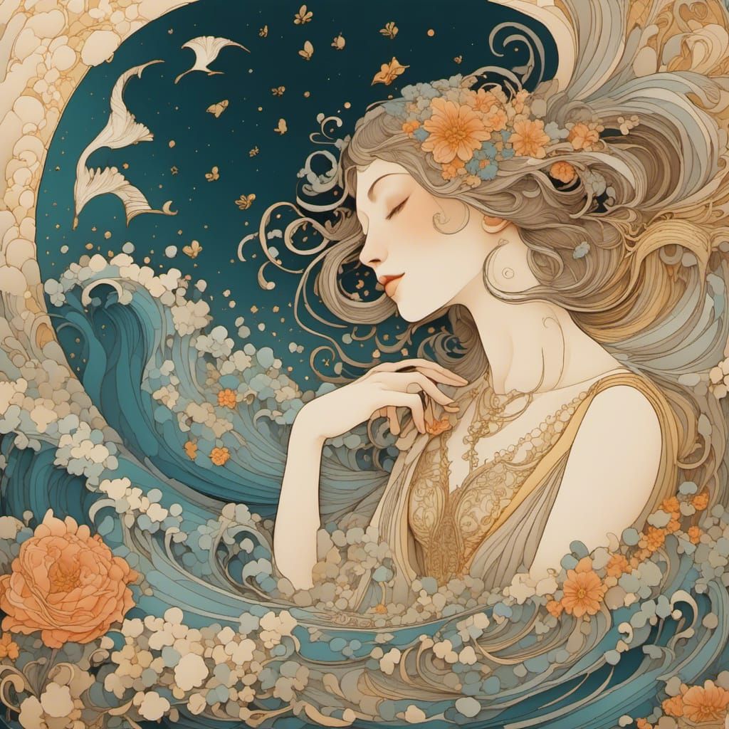 Double Bass Silhouette with Zentangle Music Notes