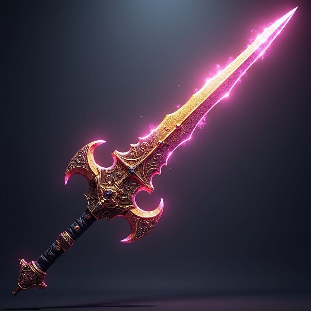 Legendary Fantasy Sword in Dark Fantasy Style
