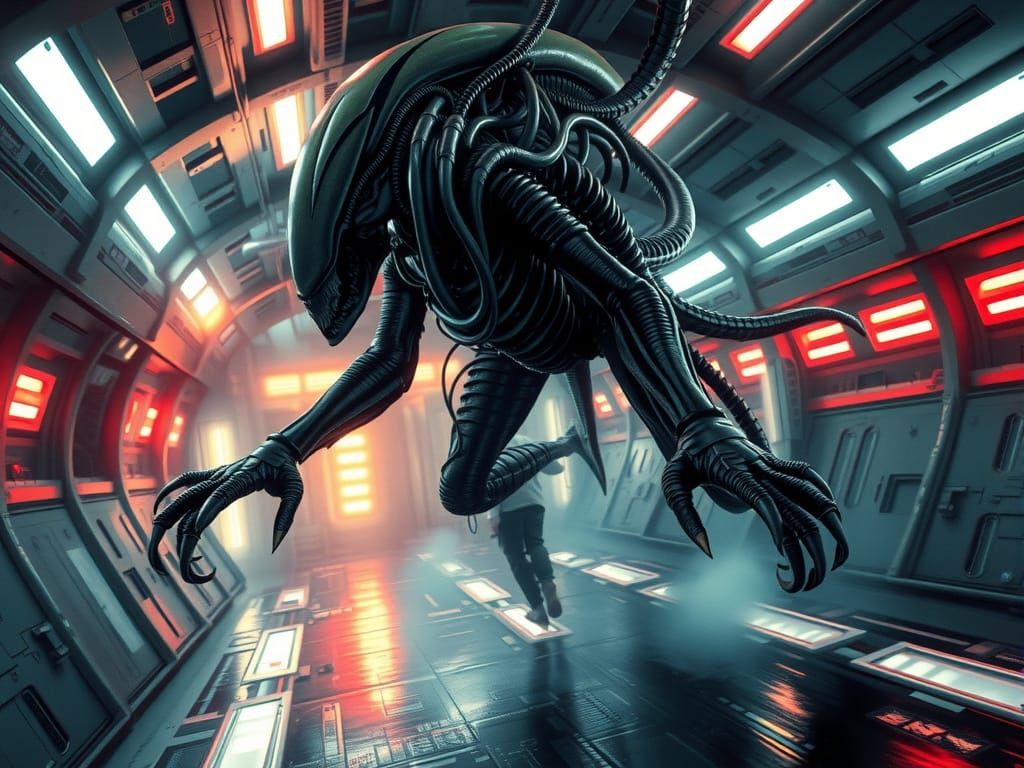 Alien Horror Emerges from Dark Liminal Space